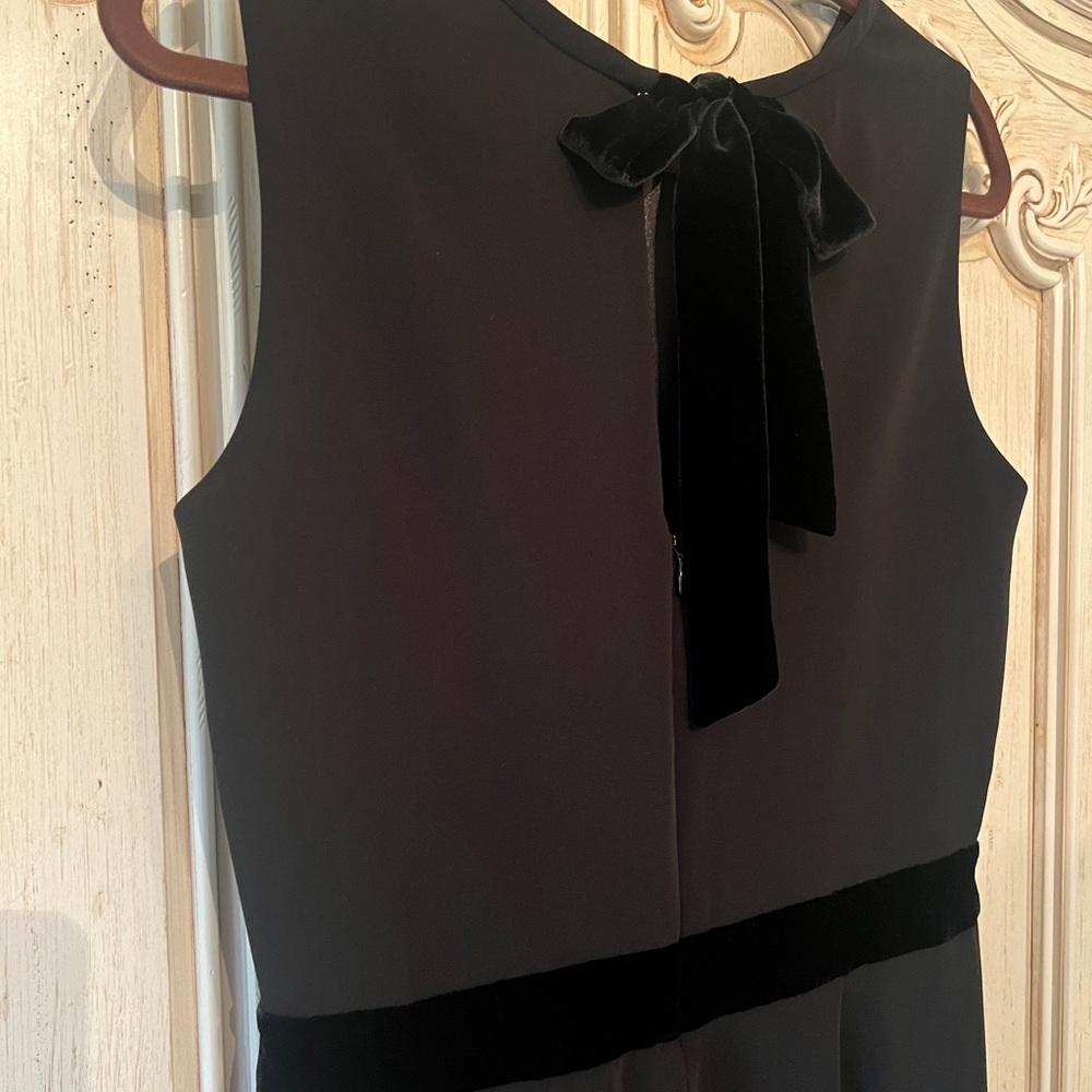 Boden Black Sleeveless Jumpsuit with Velvet Bow